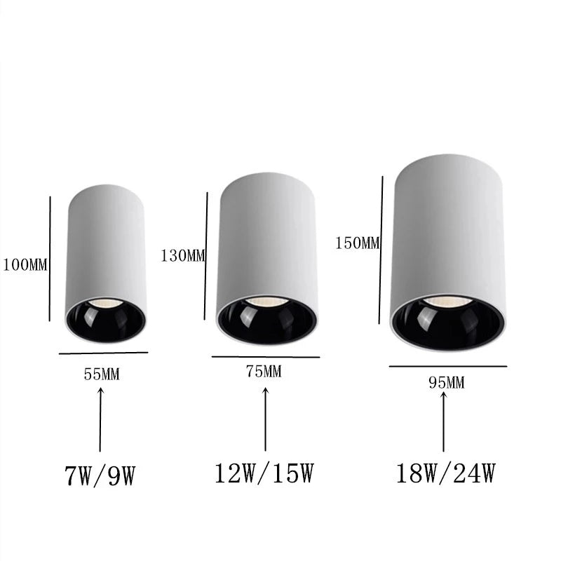 Runde Cob taklamper