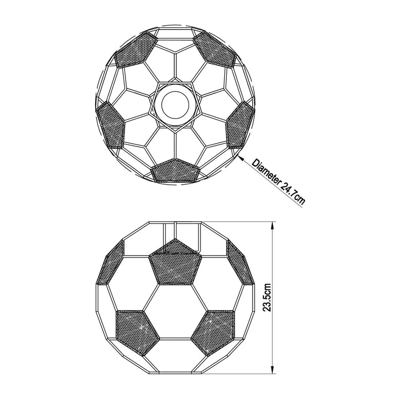 Pendellampe med fotballskygge