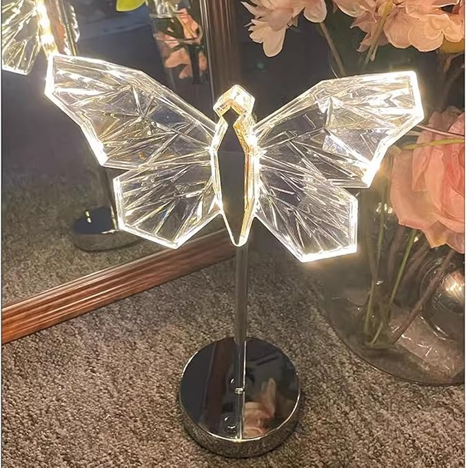 Butterfly Crystal Bordlampe