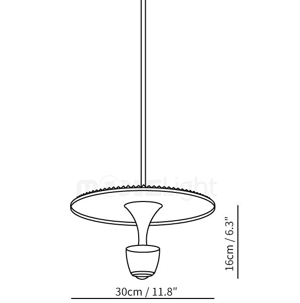 Moderne Led-skiveformet pendellampe