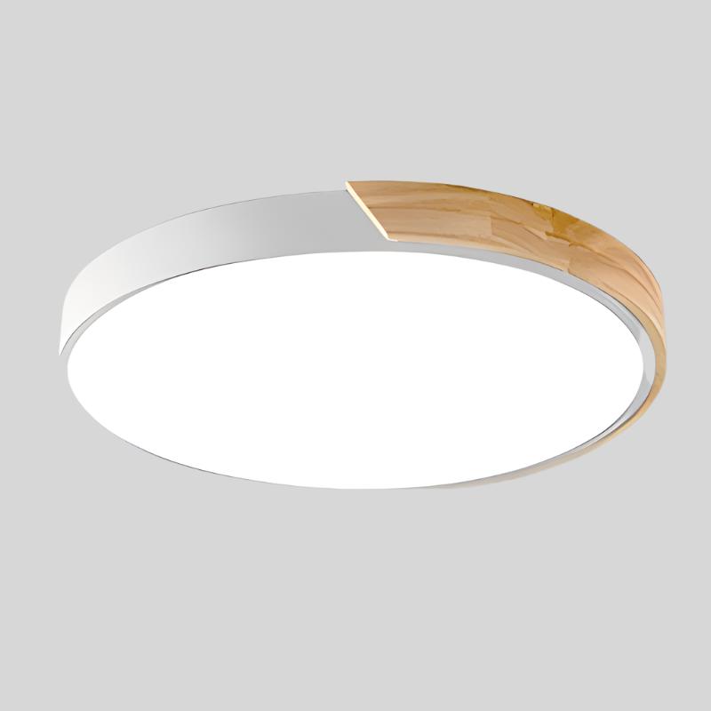 Nordic Wooden Macaroon Circular taklampe i tre