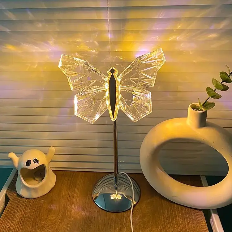 Butterfly Crystal Bordlampe